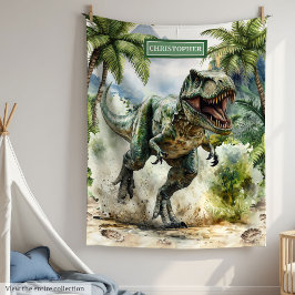 Personalisierte Angry T-Rex Blanket Einzigartig fü Fleecedecke