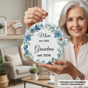 Personalisierte Ankündigung der Schwangerschaft vo Ornament Aus Glas