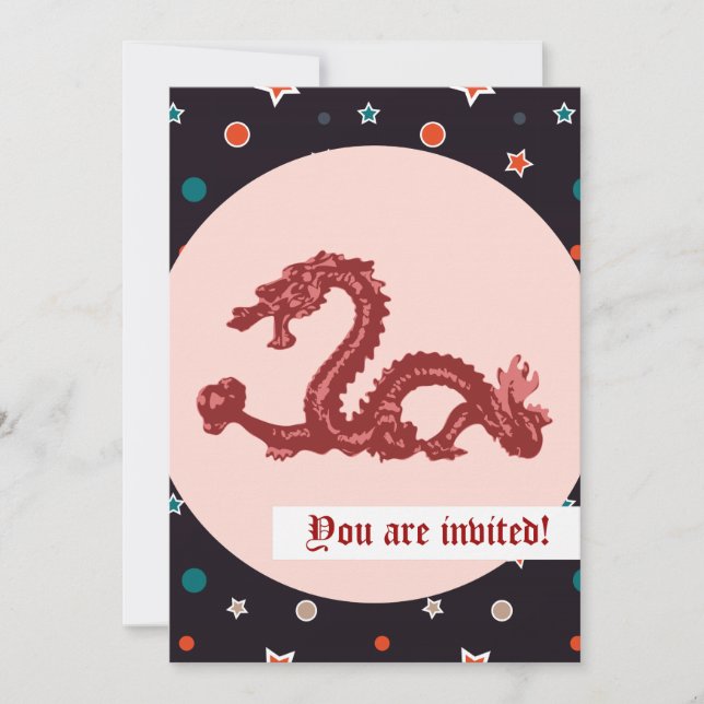 Personalisierte Ankündigung von Drachen (Vorderseite)