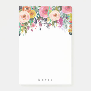 Personalisierte Anmerkungen Multi-Blume Floral Pin Post-it Klebezettel
