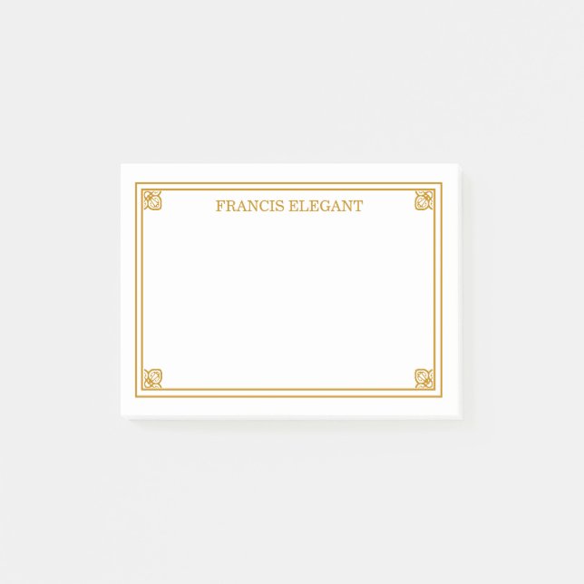 Personalisierte Anmerkungen zur Goldgrenze Post-it Klebezettel (Vorderseite)