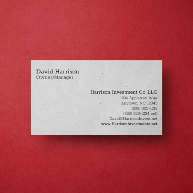 Personalisierte, anpassbare neun Zeilen Visitenkarte (Professional Business Cards)