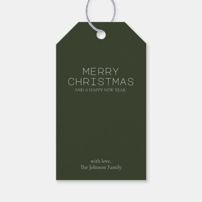 Personalisierte/anpassbare Weihnachtsmarke Geschenkanhänger (Vorderseite)