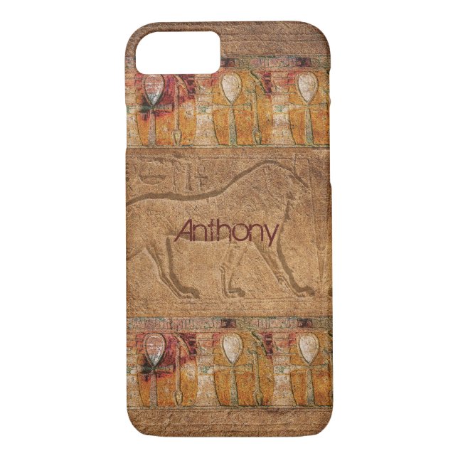 Personalisierte antike ägyptische Kunst Case-Mate iPhone Hülle (Rückseite)