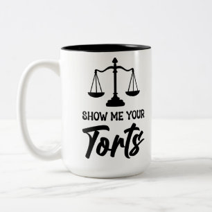 Personalisierte Anwaltskanzlei "Zeige mir deine To Zweifarbige Tasse