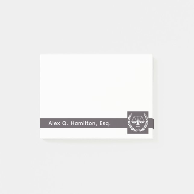 Personalisierte Anwaltsnotizen Post-it Klebezettel (Vorderseite)
