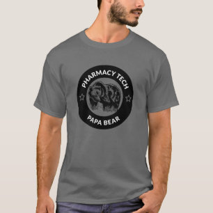 Personalisierte Apotheke Tech Papa Bear Vater T-Shirt