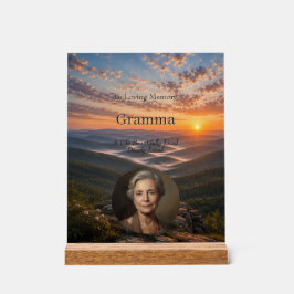 Personalisierte Appalachen-Ausblick-Gedenkacryl Acrylschild