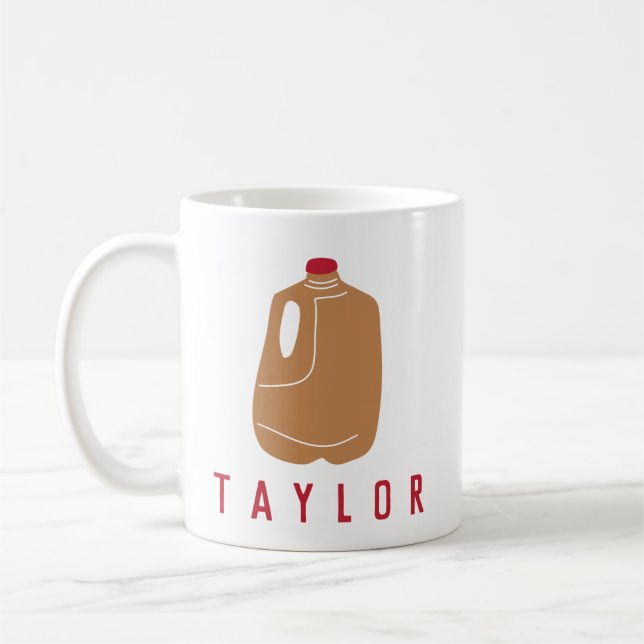Personalisierte Apple Cider Jug Illustration Kaffeetasse (Links)