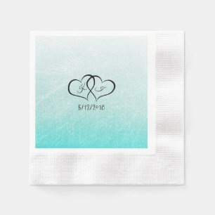 Personalisierte Aquamarine Kratzer Cocktail Napkin Serviette