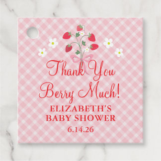 Personalisierte Aquarell-Beeren-Baby-Party Geschenkanhänger