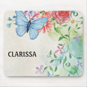 Personalisierte Aquarell-Blume Mousepad
