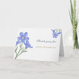 Personalisierte Aquarell-Blumen-Dankeskarten Dankeskarte