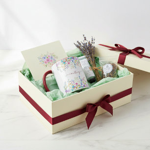 Personalisierte Aquarell-Frühlingsblumen  Tasse