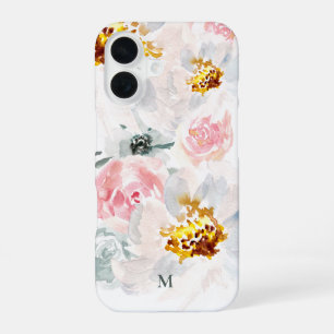 Personalisierte Aquarell luftige floralen Initiale iPhone 16 Hülle