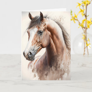 Personalisierte Aquarell-Pferd-Grußkarte Karte