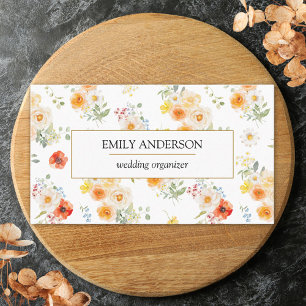 Personalisierte Aquarell-Sonnenblumen-Blumen Visitenkarte