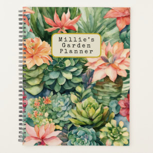 Personalisierte Aquarellbilder Gartenplaner Planer
