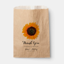 Personalisierte Aquarellblume Hochzeit im Herbst Geschenktütchen