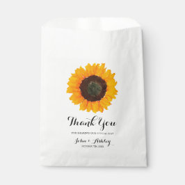 Personalisierte Aquarellblume Hochzeit im Herbst Geschenktütchen