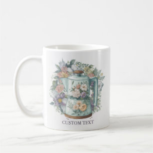 Personalisierte Aquarellblume Kaffeetasse