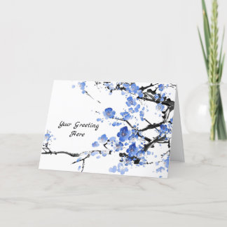 Personalisierte Aquarellblütenkarte Feiertagskarte