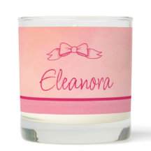 Personalisierte Aquarellfarbe Rosa und Bow