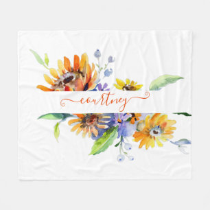 Personalisierte Aquarellfarben Fleecedecke