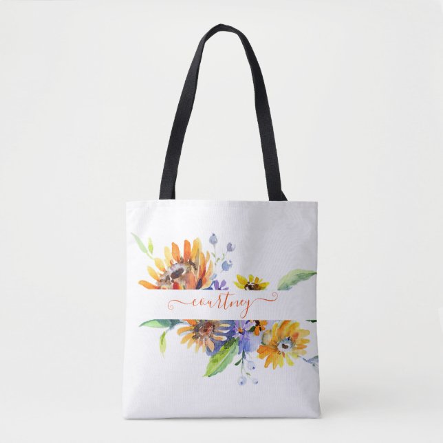 Personalisierte Aquarellfarben Tasche (Vorderseite)