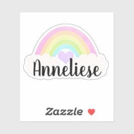 Personalisierte Aquarellpastellfarben Farbiger Reg Aufkleber