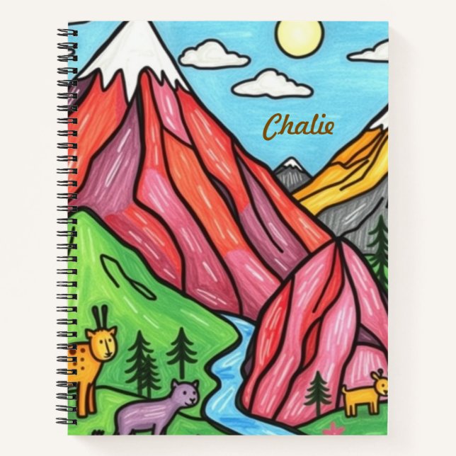 Personalisierte Aquarellpatinierung und Skeching Notizbuch (Vorderseite)