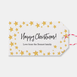 Personalisierte Aquarellsterne Weihnachtsgeschenk Geschenkanhänger