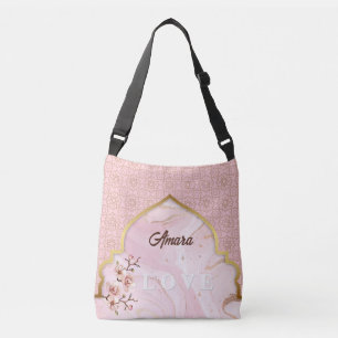 Personalisierte Arabeske Crossbody Tote Bag Blüt Tragetaschen Mit Langen Trägern