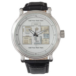 Personalisierte Architektenpläne Armbanduhr