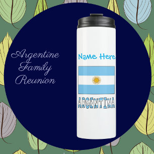 Personalisierte Argentinien-Flagge Thermosbecher