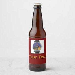 Personalisierte Armbanduhr Bierflasche Bierflaschenetikett