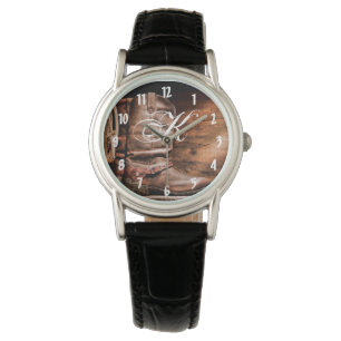 Personalisierte Armbanduhr Cowboy-Stiefel Barn Hol