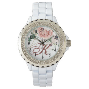 Personalisierte Armbanduhr Geometric Garden Rose A