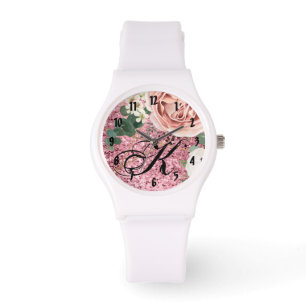 Personalisierte Armbanduhr Geometrischer Garten Ro