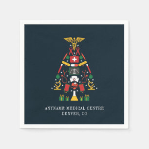 Personalisierte Ärztin Krankenpflege Weihnachten Serviette
