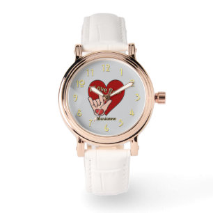 Personalisierte ASL I-Liebe Sie sehen Armbanduhr