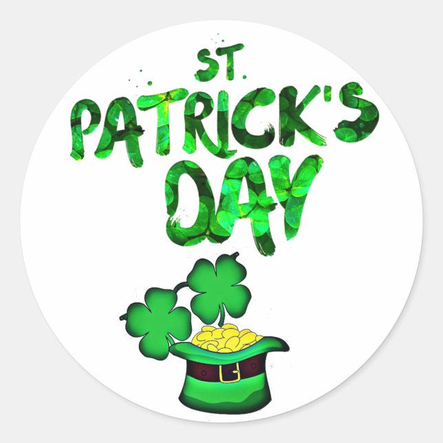 Personalisierte Ästhetik St. Patrick's Day Vsco Runder Aufkleber (Vorderseite)