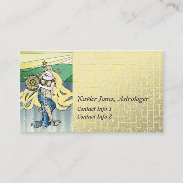 Personalisierte Astrologie-Goddess-Visitenkarten Visitenkarte (Vorderseite)