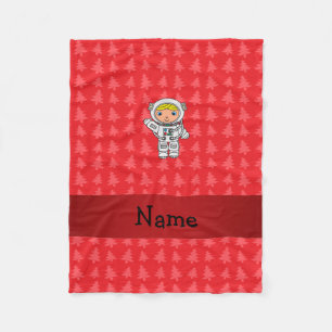 Personalisierte Astronautentibäume Fleecedecke