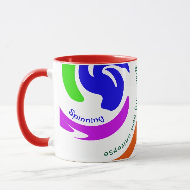 Personalisierte Atemberaubende Farbgebung Abstrakt Tasse (Links)