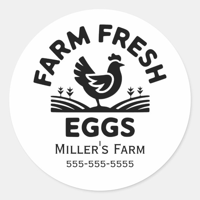 Personalisierte Aufkleber für frische Eier (Vorderseite)