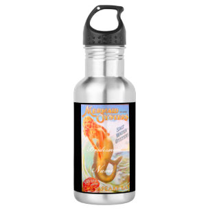 personalisierte Auster-Meerjungfrau Edelstahlflasche