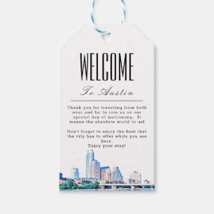 Personalisierte Austin Texas Begrüßungsmarke Geschenkanhänger