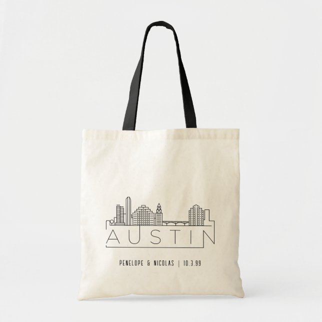 Personalisierte Austin Wedding Welcome Bag Tasche (Vorne)