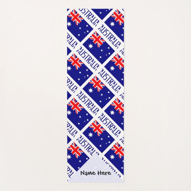 Personalisierte australische Flagge Yogamatte (Vorderseite)